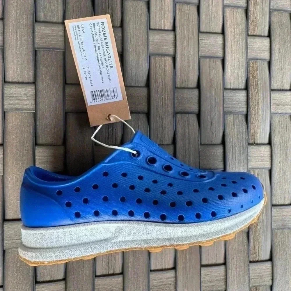 Native Kids Robbie Sugarlite - Victoria Blue/Shell White/Mash‎ Speckle Rubber C6